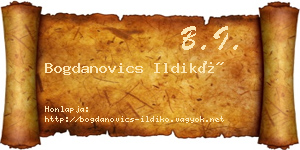 Bogdanovics Ildikó névjegykártya
