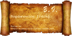 Bogdanovics Ildikó névjegykártya